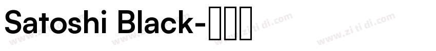 Satoshi Black字体转换